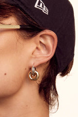 Two - Tone Interlock Hoops - Shake Your Bon Bon