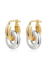Two - Tone Interlock Hoops - Shake Your Bon Bon