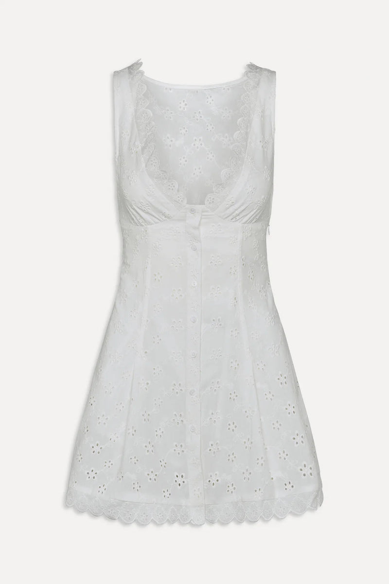 X BELLA HADID Farm Eyelet Mini Dress ~ Salt Air Eyelet – Shake Your Bon Bon