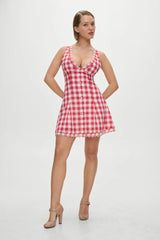 X BELLA HADID Farm Gingham Mini Dress ~ Malibu Picnic - Shake Your Bon Bon