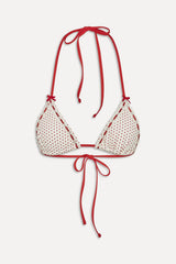 x BELLA HADID Nick Triangle Bikini Top ~ Strawberry Polka Dot - Shake Your Bon Bon