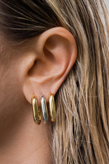 XL Chain Link Hoops ~ Silver - Shake Your Bon Bon