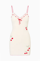 Yelena Cherry Crochet Mini Dress ~ Cherry Sail - Shake Your Bon Bon