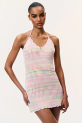 Zoa Cotton Crochet Mini Dress ~ Tropical Swirl - Shake Your Bon Bon