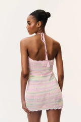 Zoa Cotton Crochet Mini Dress ~ Tropical Swirl - Shake Your Bon Bon