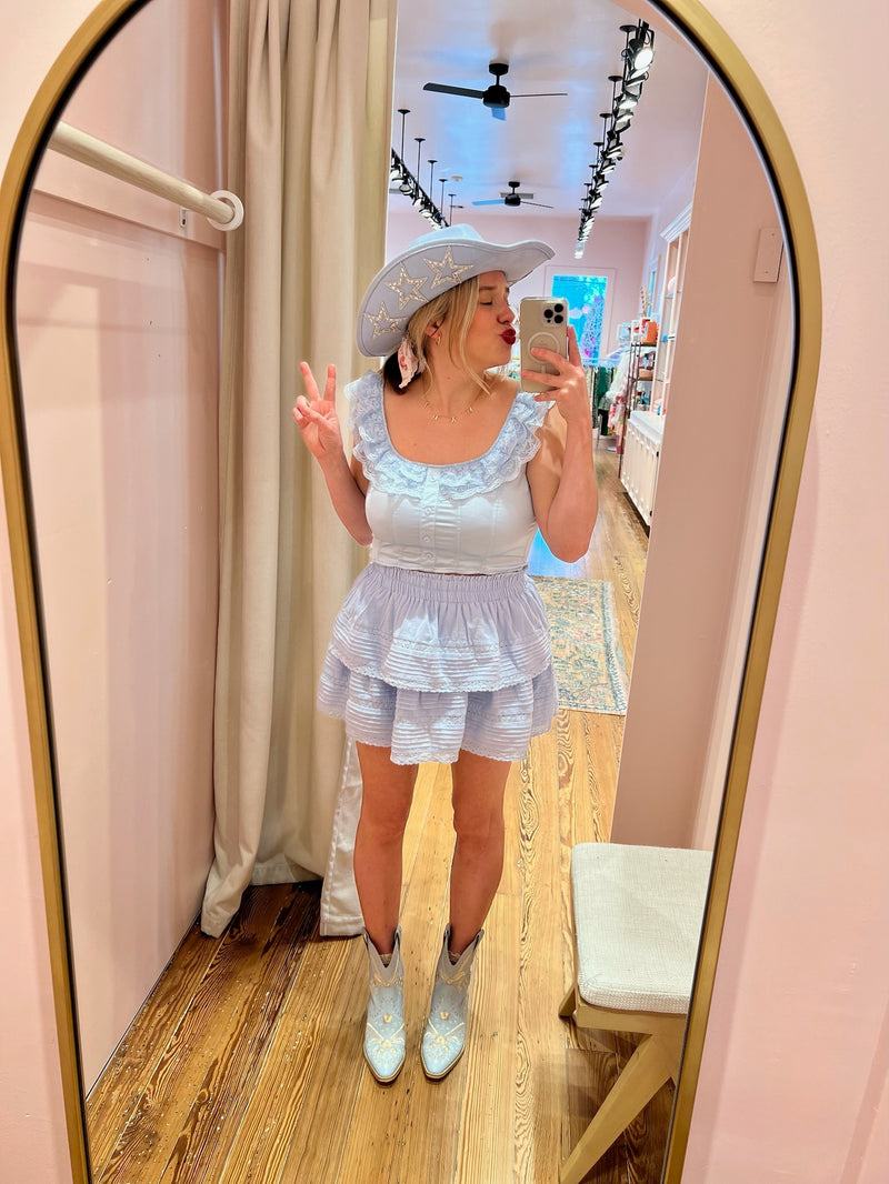 Easy like Sunday Morning Ruffle Mini Skort