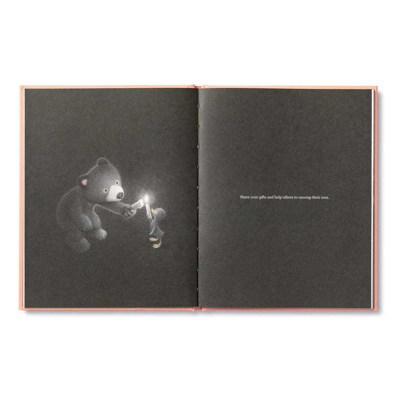 The book’s alluring artwork and uplifting life lessons shine light on how gratitude brightens our lives Adorable pen and pencil illustrations will evoke childlike wonder for readers of all ages Features a debossed hardcover and dust jacket Size:6.625″ W x 8.25″H Page Count: 48 pages