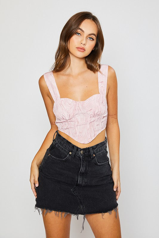 Urban Outfitters For Love & Lemons Winifred Lace Floral Bustier Top