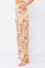 Send me a postcard, these pants are the perfect pair for all the places you'll go! With the sweetest print that perfectly embodies your wandering spirit, these high waisted, straight leg, lightweight gems can be perfectly dressed up for a day at the office or paired with the matching Send Me a Postcard Top to stun on your vacay.