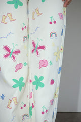 Country Roads Relaxed Cotton Jean ~ Cream Multi
