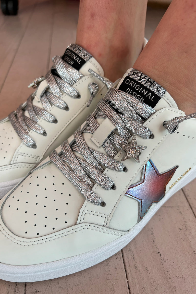 Vintage Havana Sneaker Silber High Ilana Silver Glitter Vintage