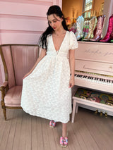 Don't Look Back Lace Midi ~ White