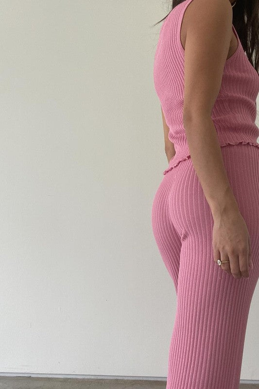 Anywhere with You Ribbed Knit Set