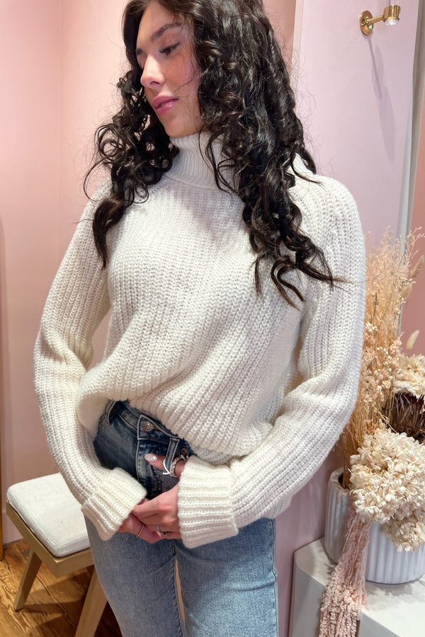 Stay a While Knit Turtleneck Sweater