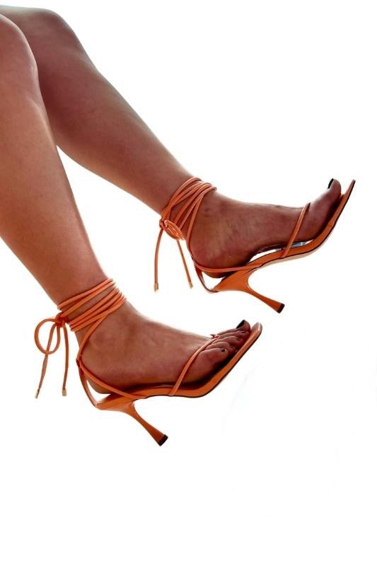 It doesn't get much sweeter than our Be My Clementine Mule! With their eye catching color, 3.5 inch heel and lace up detail, these cuties are the perfect way to dress up any pair of denim or add a pop of color to any dress.   If in between sizes, we recommend sizing down Comfort sole 3.5 inch heel Square toe