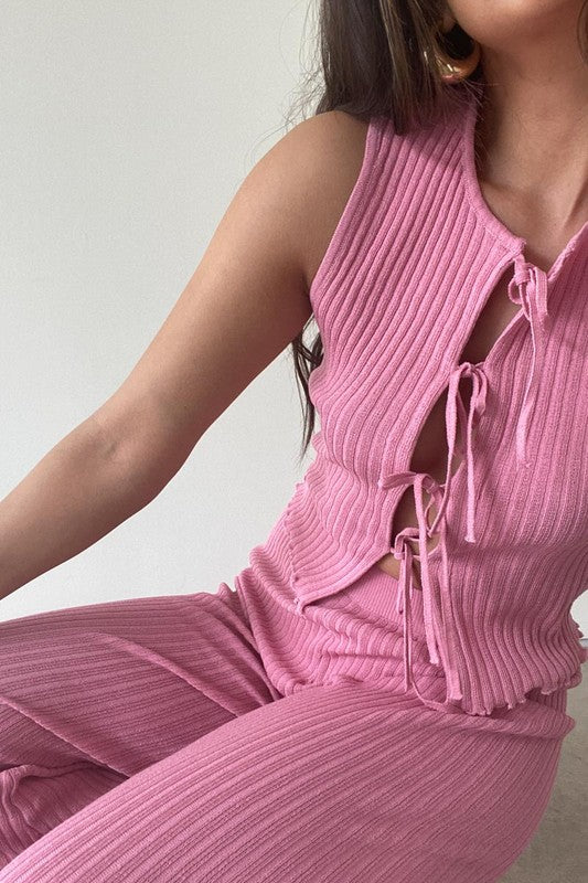 Anywhere with You Ribbed Knit Set