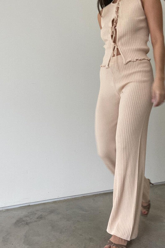 Anywhere with You Ribbed Knit Set