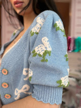 Malibu Crop Cardigan ~ Periwinkle Orchard