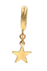 Single Star Charm Hoop ~ Gold Filled