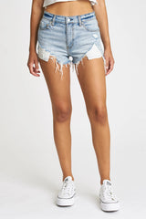 They don't make them like this anymore, until now. If you're going to cross that line, make it count, meet the Troublemaker, a high rise cutoff short that gets better with every wear. The Troublemaker in Full Tank is made using our 11.25oz ToughLove denim. It makes every pair look like an authentic vintage score -- it's mostly rigid but yields to your body in all the right ways where you need it to. Made primarily of organic and recycled cotton, leaving you and the earth feeling brand new.