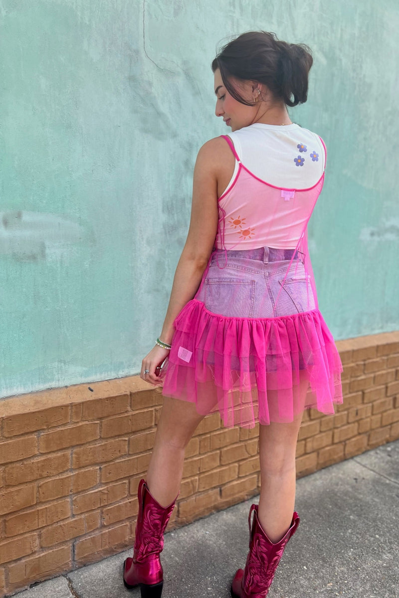 Tulle Cool Mesh Mini ~ Hot Pink
