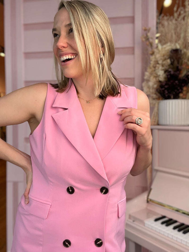 She Means Business Mini Dress ~ Pink