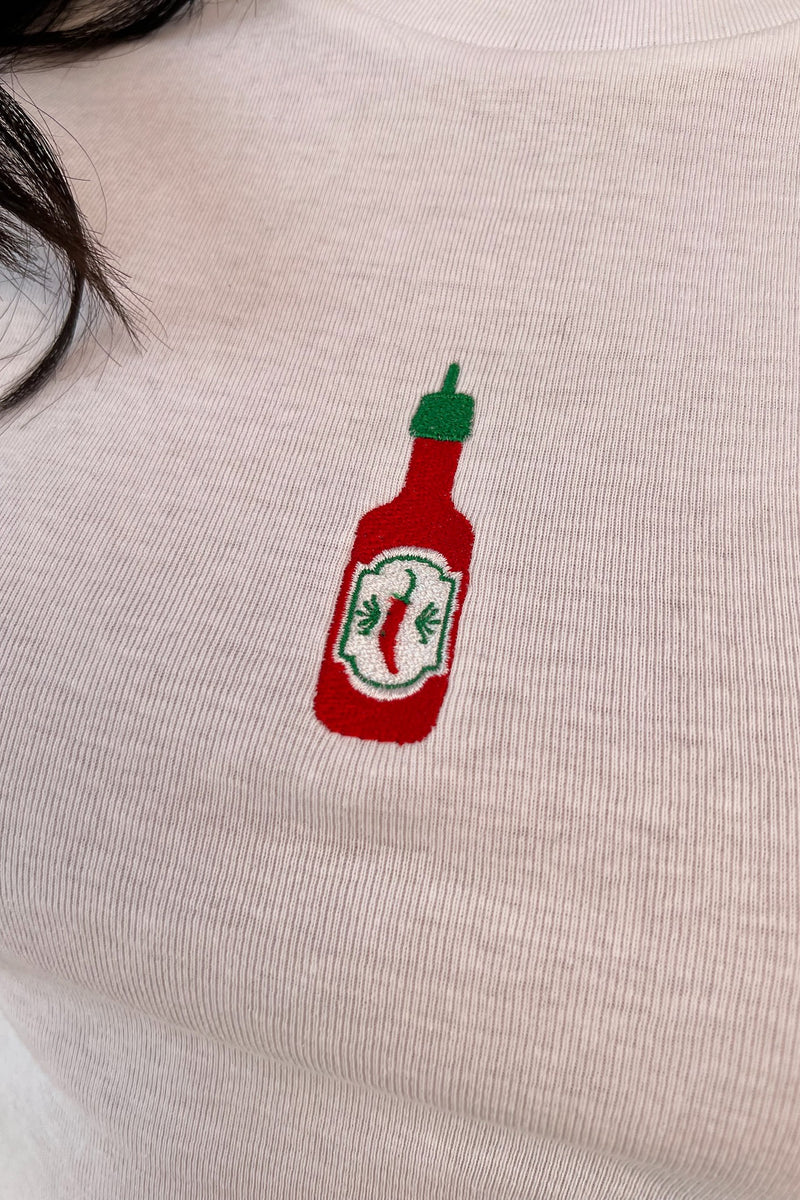 It's the Little Things Ribbed Baby Tee ~ Hot Sauce