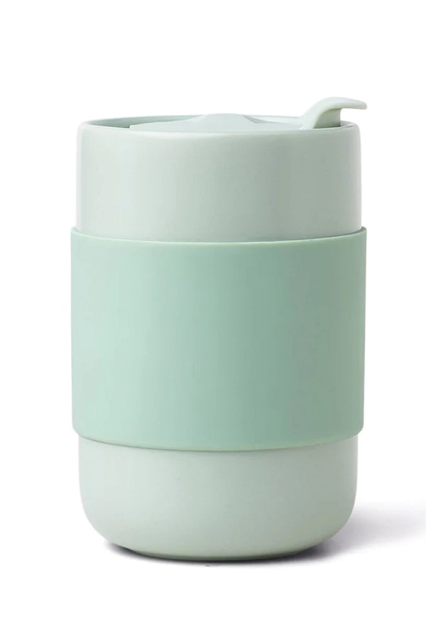 This ceramic tumbler is a stylish and responsible solution to disposable cups, because as we know it's the little things that add up! Made of durable ceramic with a removable matte protective silicone sleeve, this reusable, portable, and dishwasher safe tumbler will be your new favorite. 