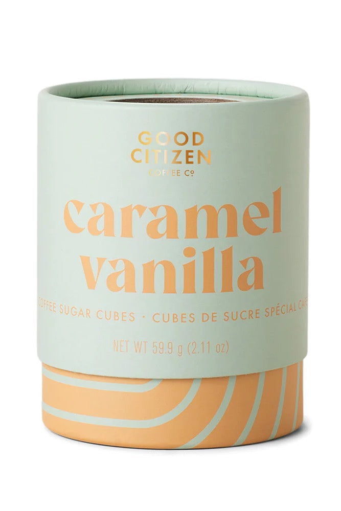 These small batch artisan coffee sugar cubes combine pure cane sugar and premium ingredients, enticing you to stir up a perfectly flavored craft cup of coffee. Developed in collaboration with BANG Candy, a Nashville-based sugar-peddler specializing in whimsical confections, and featured in a wonderfully unique caramel vanilla flavor. Plus, they'll look absolutely adorable on your kitchen counter!