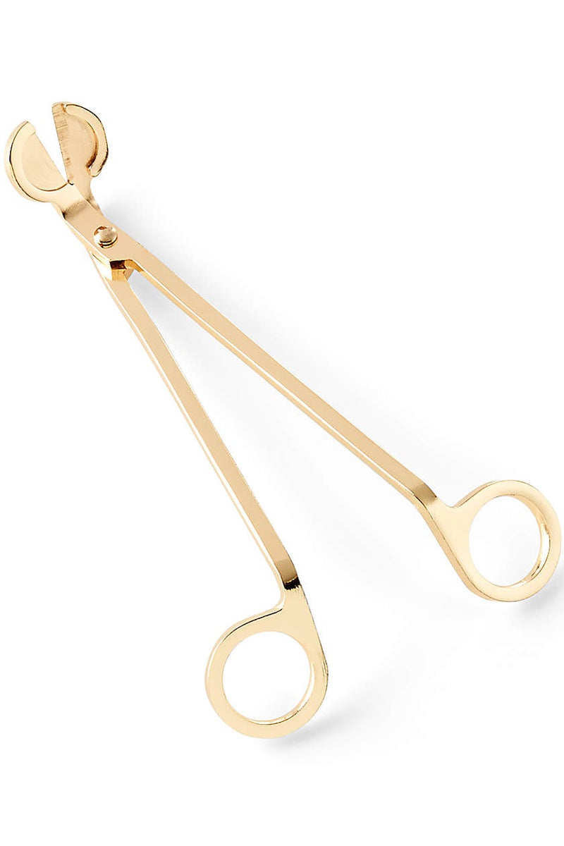 Everyone knows the key to candle life is a well-maintained wick. If you didn't, now you do! Use our lovely brass Wick Trimmer to trim your wicks to 1/4" before each lighting for an even and clean burn. Material: Brass Dimensions: 2.375" L x .125" W x 7" H