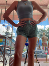 Let's face it... two is better than one and these nylon shorts are proof of just that! Fully lined with a super smooth and seamless biker short for added security and topped off with a breathable, lightweight, sweat-wicking layer, these beauts can truly do it all. Shown here with our Light as a Feather Sheer Striped Tee.