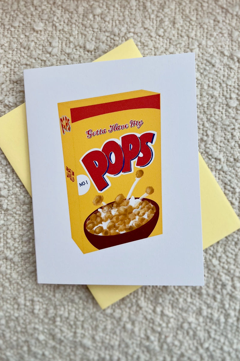 Whether it's Father's Day or you just need to show dad some love, let them know how you really feel with this hand-drawn, Gotta Have my Pops card! After all, what dad doesn't love a dad pun, right?  Hand-drawn design Made with love in Houston, TX. Blank inside