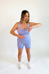 Ready, Check, Go... this precious and supportive sports bra is here for anything and everything you find yourself getting into! With a supportive, figure flattering shape and lightweight, breathable knit, this gem will ensure you're perfectly in place from your workout to your day out. Pairs perfectly with our Ready, Check, Go Biker Short.