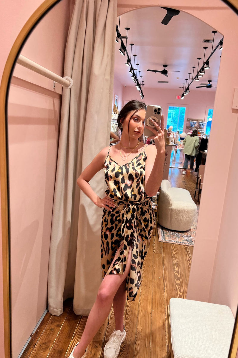 Our favorite, iconic NFD leopard print has arrived in a classic Cami shape. Mix and match with the matching Jaspre Skirt (shown here) to complete the look, or pair with jeans for a night on the town ~ you can't go wrong! 