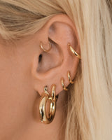 Baby Amalfi Tube Hoops ~ Gold