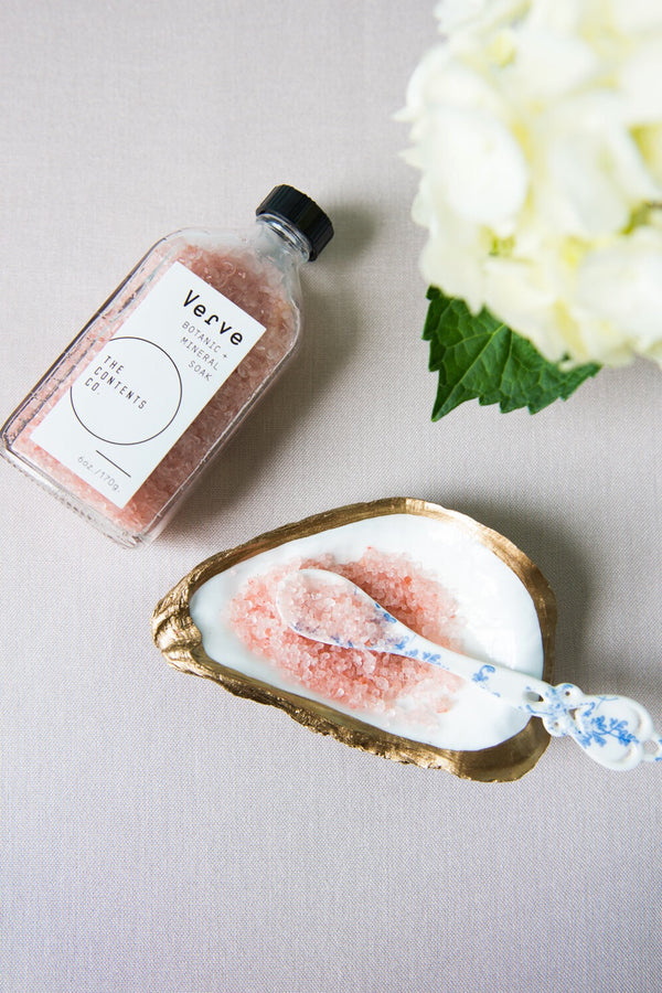 These elegant gilded oyster jewelry dishes are a beautiful nautical accent for your home, and better yet, they give back! Grit and Grace recycles ten oyster shells for each oyster ring dish sold. The beautiful packaging reads, “The World Is Your Oyster!” with a scripted message on the inside of their eco-friendly box, which also contains 100% recycled crinkle paper.