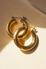 Baby Amalfi Tube Hoops ~ Gold