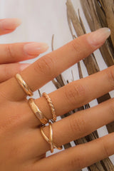 Our bold rope ring is almost too stunning to resist ~ we won't blame you if you get a couple to stack! Featuring a classic rope design, this statement ring adds a touch of glam to your everyday jewelry assortment. Rope Stack Ring. Gold Filled Handmade in Costa Mesa, CA.
