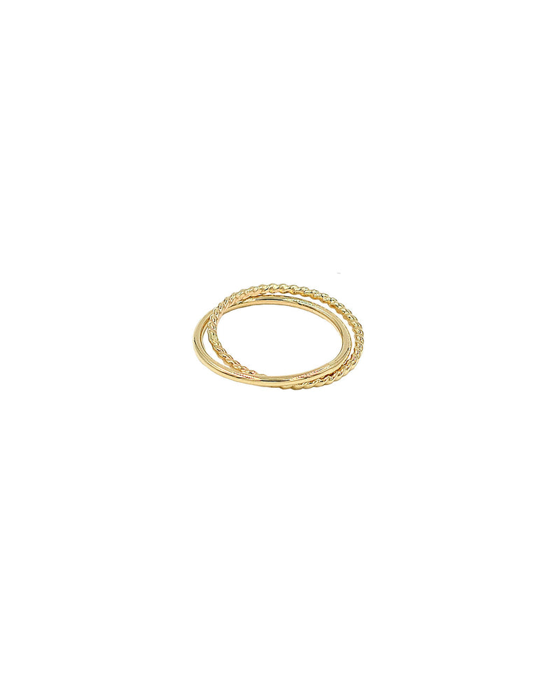 Rope Interlock Ring - Gold Filled