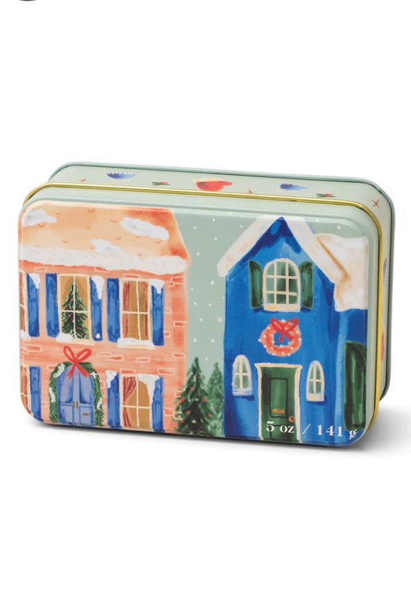 The cutest gift for bringing that holiday cheer ~ this 5 oz. holiday candle tin features a beautifully illustrated holiday scene, filling your home with winter nostalgia and cozy fragrances. Add a ribbon to give as a gift or add to a stocking! 