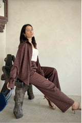 West Coast Jacquard Satin Pants