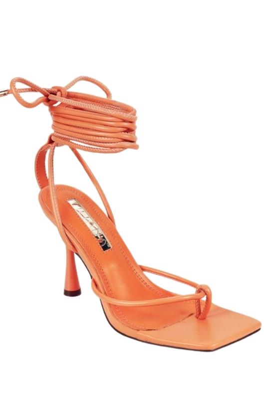It doesn't get much sweeter than our Be My Clementine Mule! With their eye catching color, 3.5 inch heel and lace up detail, these cuties are the perfect way to dress up any pair of denim or add a pop of color to any dress.   If in between sizes, we recommend sizing down Comfort sole 3.5 inch heel Square toe