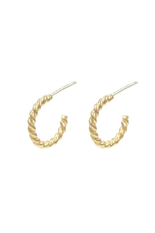 Take your accessory game up a few notches with our precious rope huggies! Perfect for layering and everyday wear, these are guaranteed to be your new most-loved staple in your jewelry collection.  14K Gold Filled Sterling silver posts Handmade in Costa Mesa, CA.
