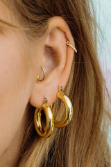 Baby Amalfi Tube Hoops ~ Gold - Shake Your Bon Bon