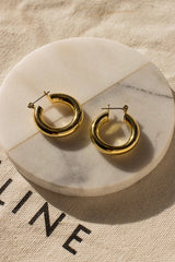 Baby Amalfi Tube Hoops ~ Gold - Shake Your Bon Bon
