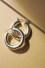 Baby Amalfi Tube Hoops ~ Silver - Shake Your Bon Bon