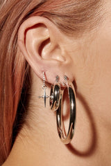Baby Amalfi Tube Hoops ~ Silver - Shake Your Bon Bon