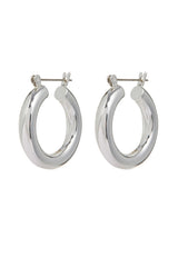 Baby Amalfi Tube Hoops ~ Silver - Shake Your Bon Bon
