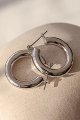 Baby Amalfi Tube Hoops ~ Silver - Shake Your Bon Bon