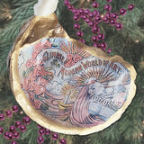 Oyster Shell Ornament ~ Mardi Gras Float